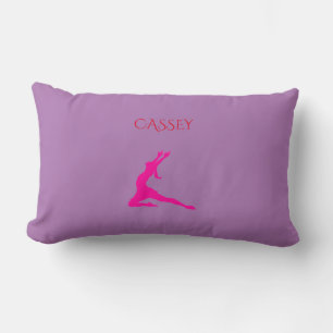 Dance throw pillow with personalised name.