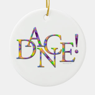 Dance! (Tie-dye) Ceramic Tree Decoration