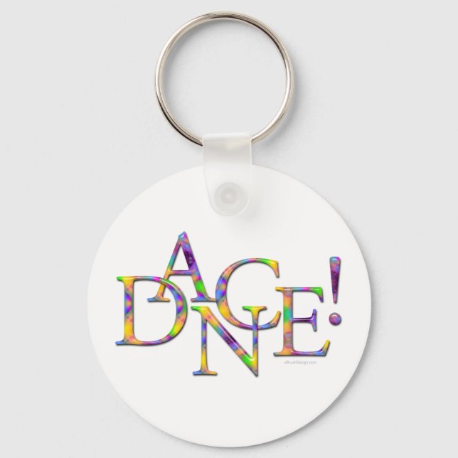 Dance! (Tie-dye) Key Ring (Front)