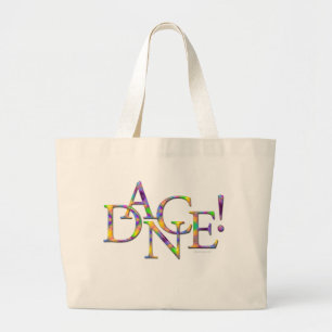 Dance! (Tie-dye) Large Tote Bag