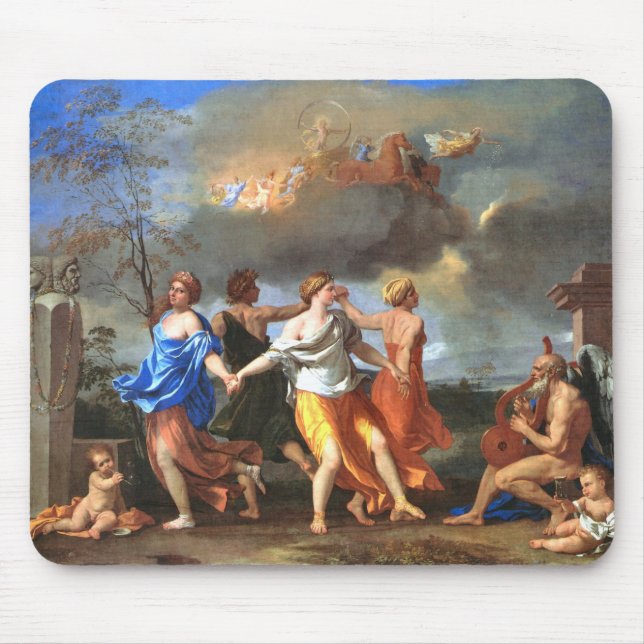 Dance to the Music of Time (by Nicholas Poussin) Mouse Mat (Front)