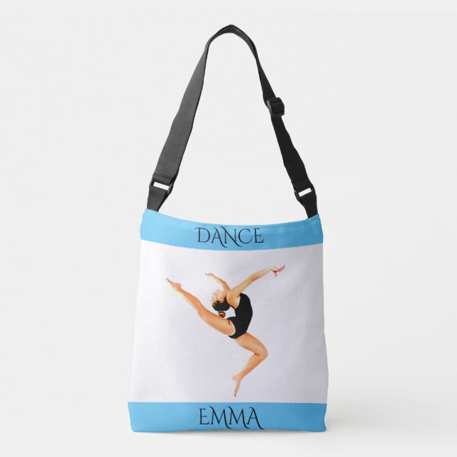 Dance tote,personalised name. crossbody bag (Front)