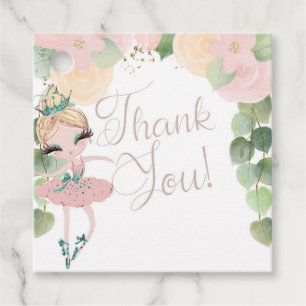 DANCE & TWIRL  BALLERINA BIRTHDAY   FLORAL  FAVOR FAVOUR TAGS