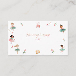 Dance & twirl girl birthday party enclosure card