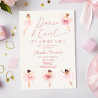 Dance & Twirl Pink Ballerina Ballet Baby Shower