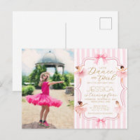 Dance & Twirl Pink Ballerina Photo Birthday Party