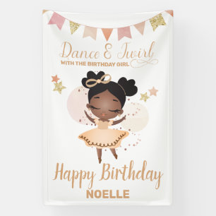Dance & Twirl, Princess Ballerina w/Bow Birthday Banner