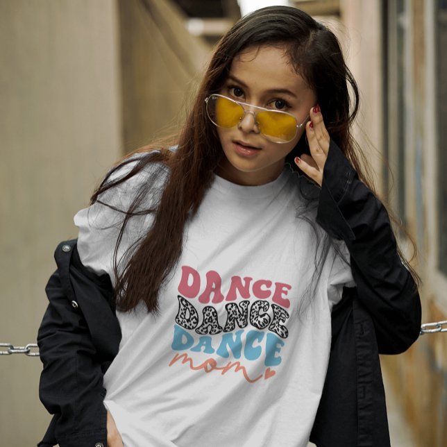 Dance typography white fun mothers T-Shirt (Creator Uploaded)