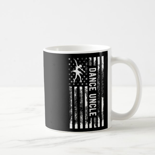 Dance Uncle Of A Dancer Uncle Us Flag Dancing Uncl Coffee Mug (Right)