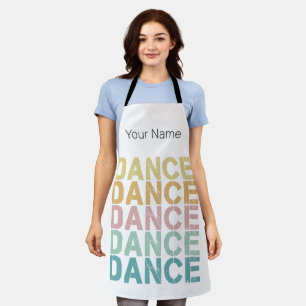 Dance Vintage Lettering For Retro Disco House Apron
