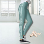 Dance Warm Up Leggings for Dancer<br><div class="desc">Stretchy sage  leggings for dance class. Pink dancer leggings for ballet,  jazz,  contemporary.</div>