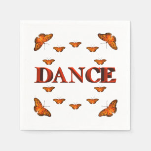 Dance with butterflies design napkin
