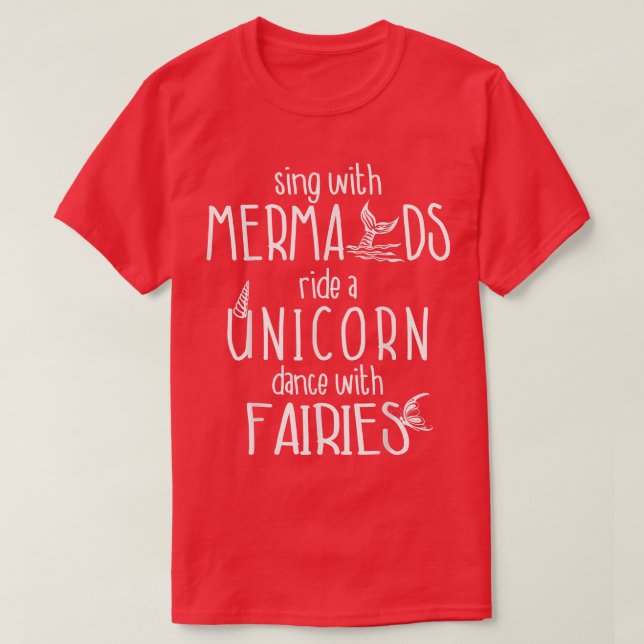 Dance With Fairies Ariel Mermaid Funny Gifts For W T-Shirt (Design Front)