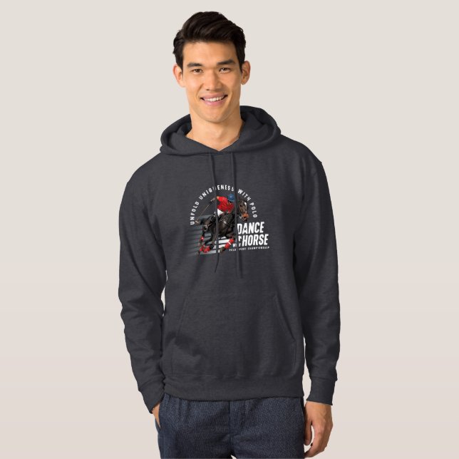Dance with Horse (Dark mode) | Men Hoodie (Front Full)