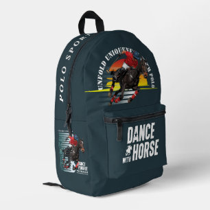 Dance with Horse (Dark mode) Printed Backpack