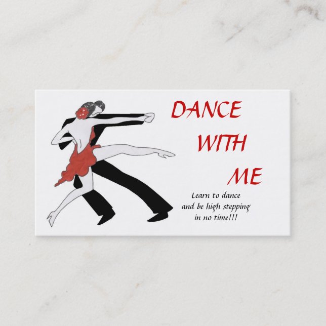 Dance With Me Business Card (Front)