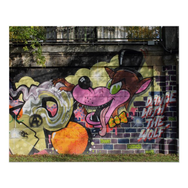 Dance With The Wolf Graffiti Poster (Front)