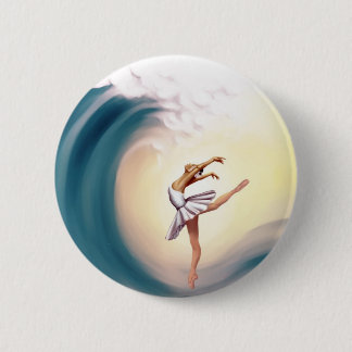 Dance with waves 6 cm round badge