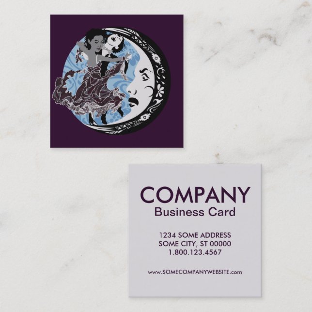 dance with your darkness square business card (Front/Back)