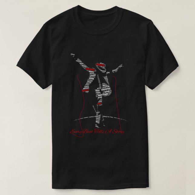 Dance Word Cloud Art T-Shirt | Every Beat (Design Front)