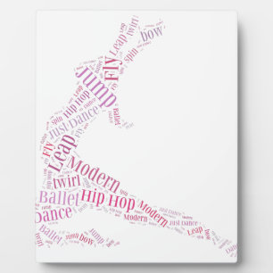 Dance Word Cloud Pink Plaque