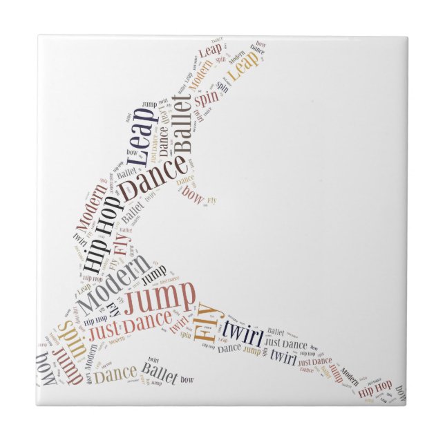 Dance Word Cloud Tile (Front)