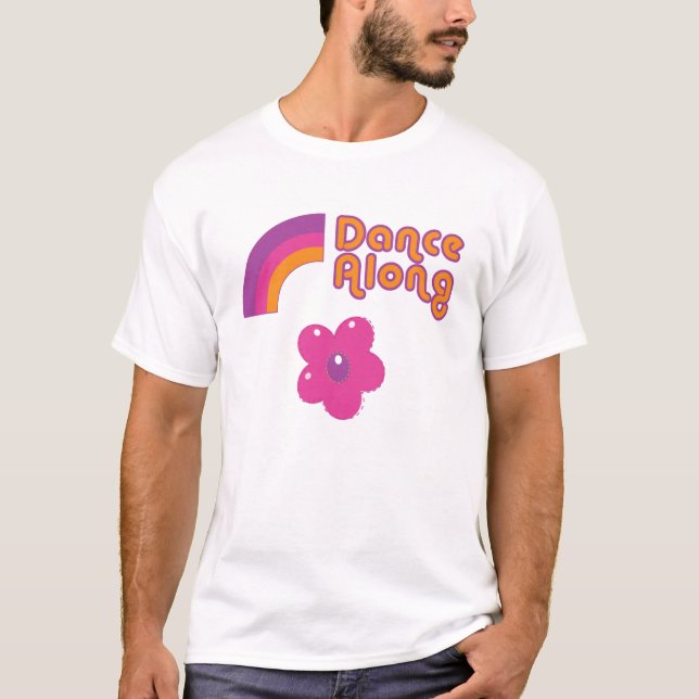 dancealong_full_front logo_proof, rainbow_dance... T-Shirt (Front)
