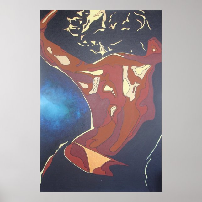Dancefloor Diva Summer Vacation Abstract Art Poster (Front)