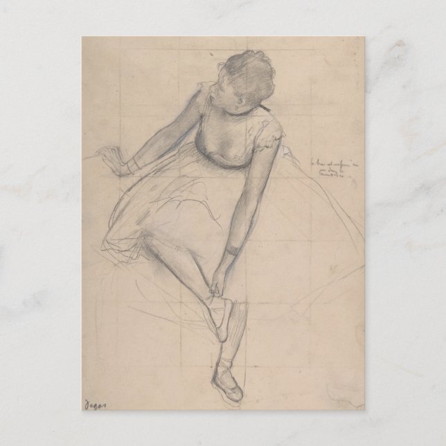 Dancer Adjusting Her Slipper Postcard (Front)