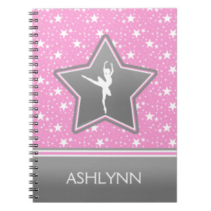 Dancer Among the Stars in Pink with YOUR NAME Notebook