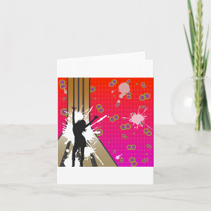 Dancer And Guitar Card