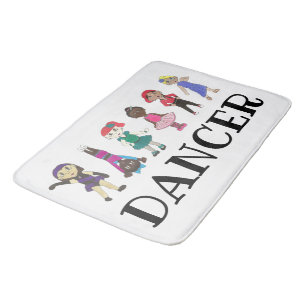 DANCER Ballet Tap Jazz Hip Hop Lyrical Acro Studio Bath Mat