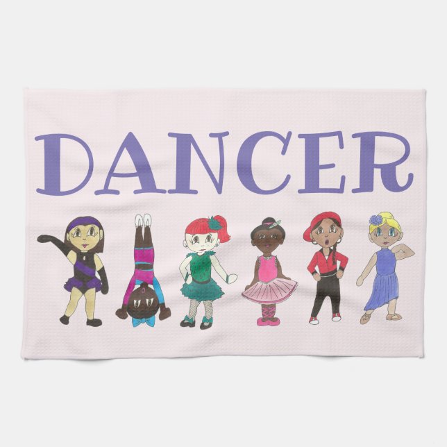 DANCER Ballet Tap Jazz Hip Hop Lyrical Teacher Tea Towel (Horizontal)