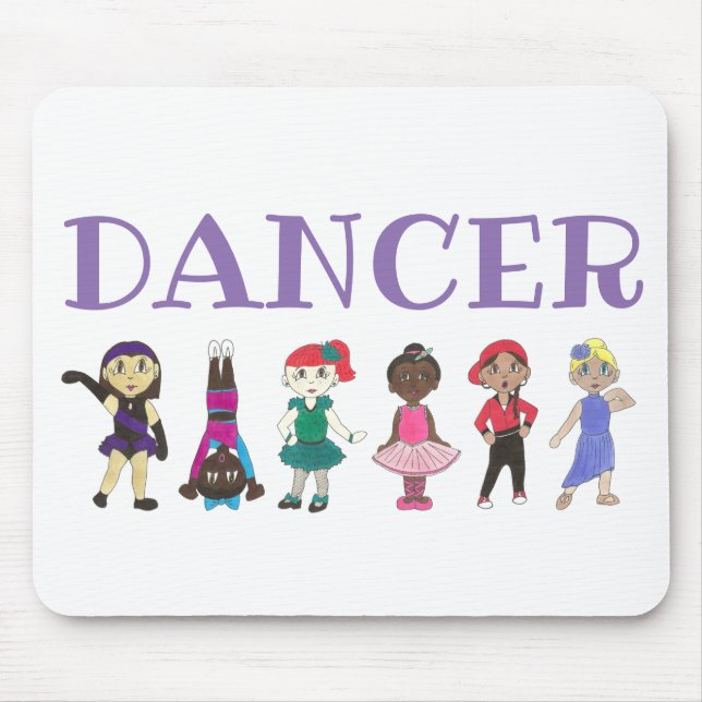 DANCER Ballet Tap Jazz Lyrical Acro Dance Teacher Mouse Mat (Front)