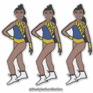 Dancer Blue Gold #1 Sticker