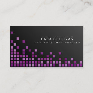 Dancer Choreographer Talent Abstract Purple Cubes Business Card