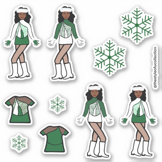 Dancer Christmas Green (Front)