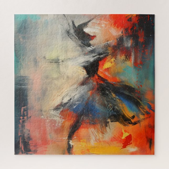Dancer Colourful Abstract Art Jigsaw Puzzle (Vertical)