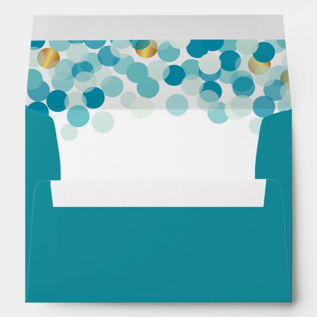 DANCER DOTS Bat Mitzvah Invitation Envelopes (Back (Bottom))