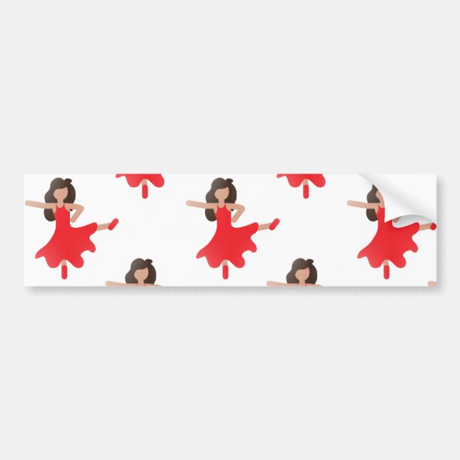 dancer emoji bumper sticker (Front)