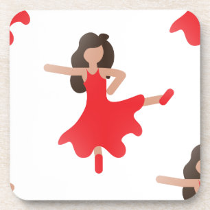 dancer emoji coaster