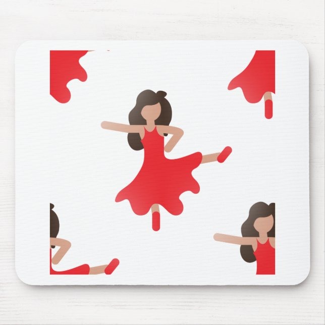 dancer emoji mouse mat (Front)