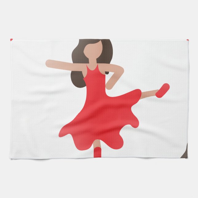 dancer emoji tea towel (Horizontal)