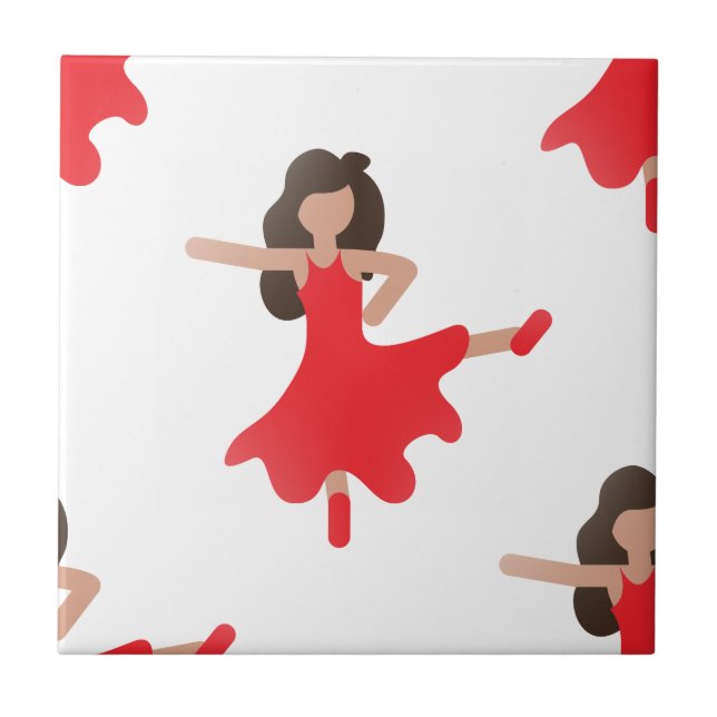 dancer emoji tile (Front)