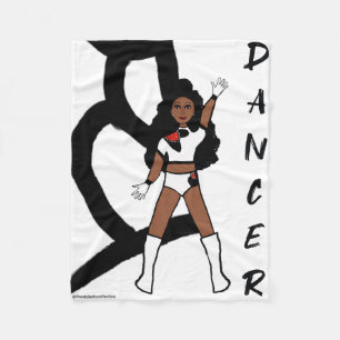 Dancer Fleece Blanket Red & Black