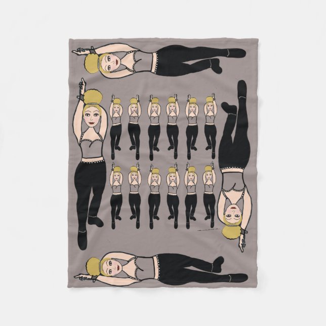 Dancer Fleece Blanket Smoke & Black  (Front)