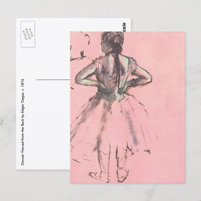 Dancer from Back, Hands on Hips by Edgar Degas Postcard (Front/Back)