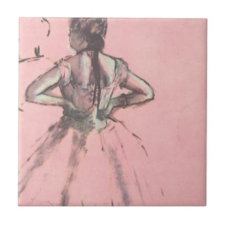 Dancer from Back, Hands on Hips by Edgar Degas Tile