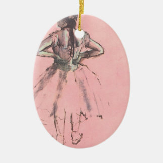 Dancer from the Back by Edgar Degas Vintage Ballet Ceramic Tree Decoration