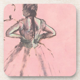 Dancer from the Back by Edgar Degas Vintage Ballet Coaster